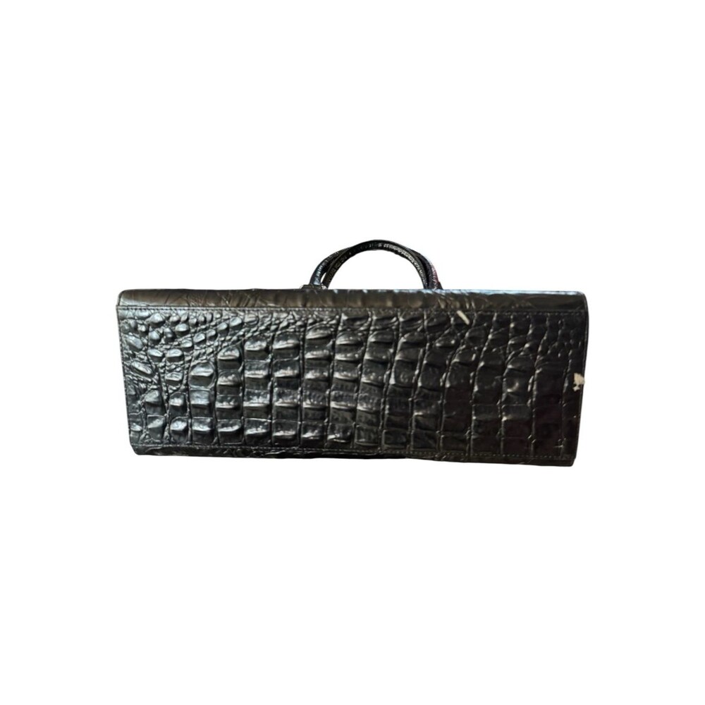 Black Embossed Croc-Pattern Tote Bag - Picture 4 of 10